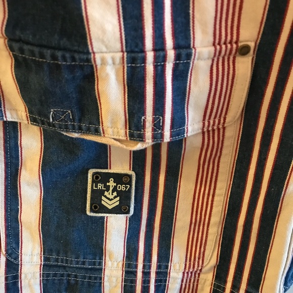 Pinstriped Denim Ralph Lauren Jacket - Picture 2 of 4